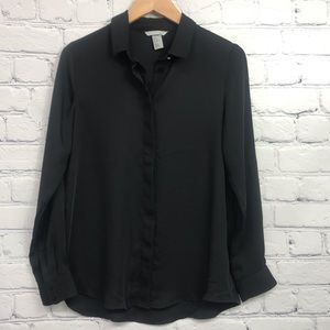 H&M Ladies Black Long sleeve Blouse